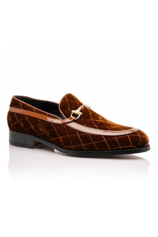 Mauri Allure 3257/1 Quilted Velvet / Patent Horsebit Loafer