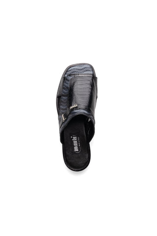 Mauri Aloha 1406/1 Exotic Ostrich Skin & Balera Leather Slip-on Sandals (MA5610)-AmbrogioShoes