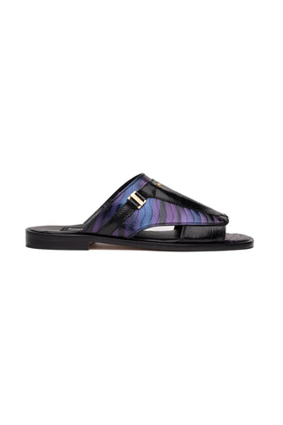 Mauri Aloha 1406/1 Exotic Ostrich Skin & Balera Leather Slip-on Sandals (MA5610)-AmbrogioShoes