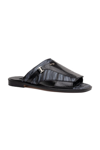 Mauri Aloha 1406/1 Exotic Ostrich Skin & Balera Leather Slip-on Sandals (MA5610)-AmbrogioShoes