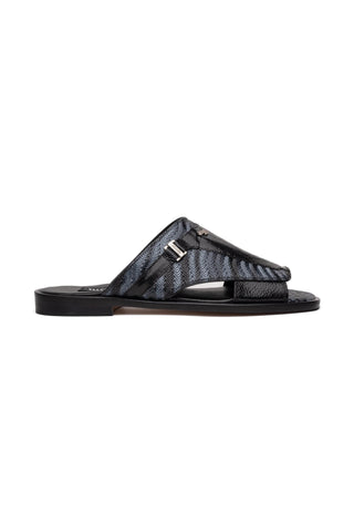 Mauri Aloha 1406/1 Exotic Ostrich Skin & Balera Leather Slip-on Sandals (MA5610)-AmbrogioShoes