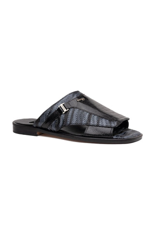 Mauri Aloha 1406/1 Ostrich Skin & Balera Leather Slip-on Sandals (MA5610)