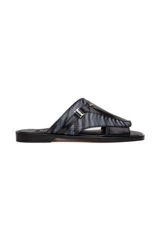 Mauri Aloha 1406/1 Ostrich Skin & Balera Leather Slip-on Sandals (MA5610)