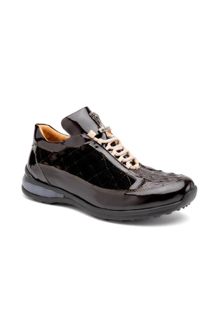 Mauri Beats 8415-1 Exotic Hornback Crown / Velvet / Patent Sneakers (MA5577)-AmbrogioShoes