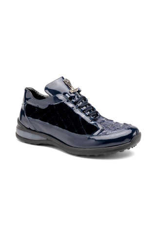 Mauri Beats 8415-1 Exotic Hornback Crown / Velvet / Patent Sneakers (MA5577)-AmbrogioShoes