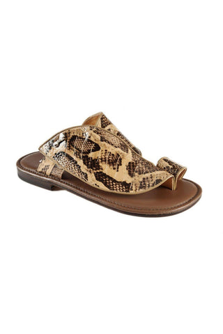 Mauri Beige Ostrich Leg Sandals 1951-5 (MAO1010)