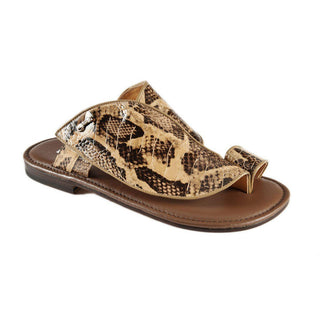Mauri Beige Ostrich Leg Sandals 1951-5 (MAO1010)-AmbrogioShoes