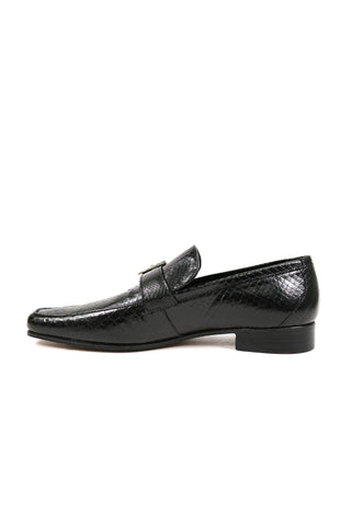 Mauri Black Exotic Snake-Skin Loafers 4925 (MAO1017)-AmbrogioShoes