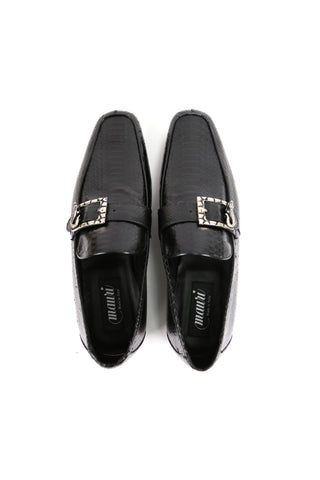 Mauri Black Snake-Skin Loafers 4925 (MAO1017)-AmbrogioShoes