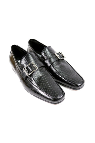 Mauri Black Snake-Skin Loafers 4925 (MAO1017)-AmbrogioShoes