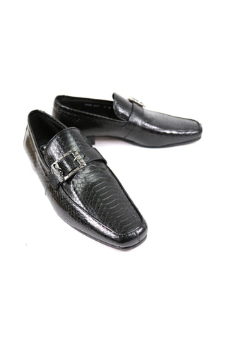 Mauri Black Snake-Skin Loafers 4925 (MAO1017)-AmbrogioShoes