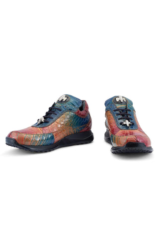 Mauri Bloodshed 8900/2 Multi-Color Exotic Alligator Casual Sneakers (MA5485)