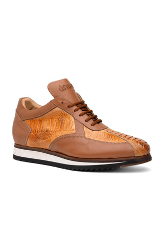 Mauri Bolt M770/4 Exotic Ostrich Leg & Nappa Leather Casual Sneakers (MA5627)-AmbrogioShoes