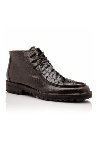 Mauri Brooklyn 2700 Exotic Alligator / Time Calf-Skin Leather Boots (MA5631)-AmbrogioShoes