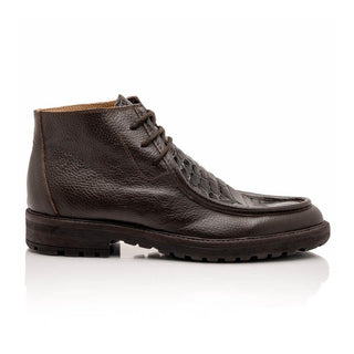 Mauri Brooklyn 2700 Men's Shoes Exotic Alligator / Time Calf-Skin Leather Boots (MA5631)(Special Order)-AmbrogioShoes