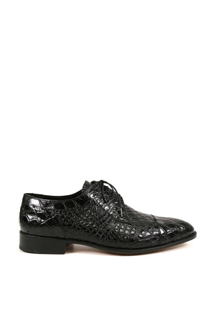 Mauri Brunelleschi Black Crocodile Oxfords (MA4628)-AmbrogioShoes