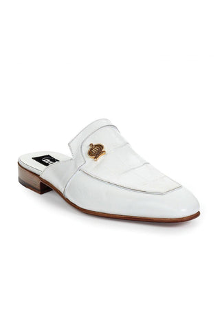 Mauri Calf / Alligator Land White Sandals Art 4856 (MA4663)-AmbrogioShoes