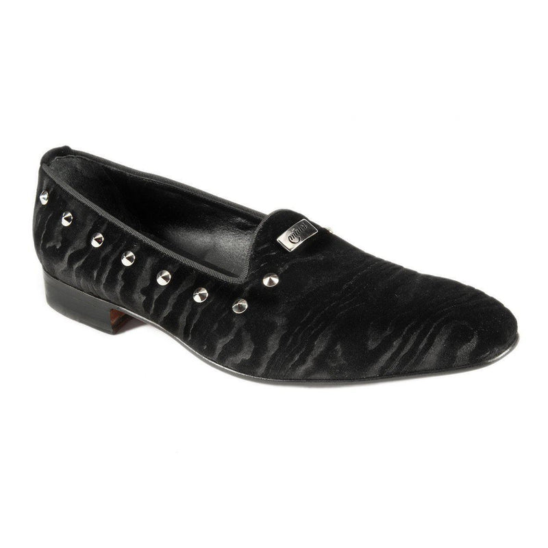 Mauri Camouflage Men's Shoes Black Velvet Loafers 3061 (MAO1016)-AmbrogioShoes