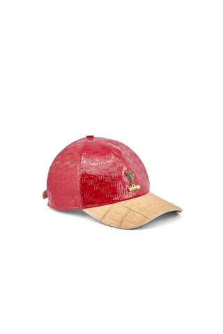 Mauri Cap H65 Men's Exotic Crocodile Skin & Patent Calf-Skin Leather Hat (MAH1014)-AmbrogioShoes