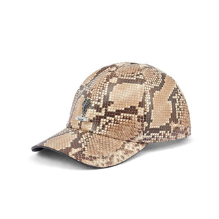 Mauri Cap H65 Men's Natural Exotic Python Hat (MAH1024) (Special Order)-AmbrogioShoes