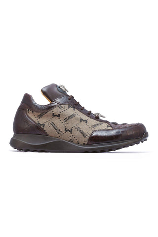 Mauri Carange 8741/2 Ostrich / Hornback Crown / Fabric Sneakers (MA5269)-AmbrogioShoes