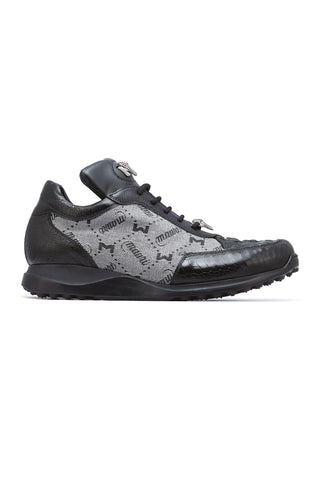 Mauri Carange 8741/2 Ostrich Skin / Hornback Crown / Fabric Sneakers (MA5269)-AmbrogioShoes