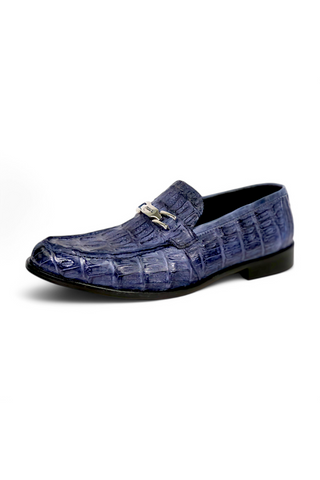Mauri Chapel 1028/3 Exotic Hornback / Nappa Leather Horsebit Split-Toe Loafer (MA5655)-AmbrogioShoes
