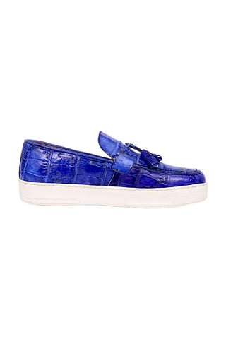 Mauri Chill 8800/1 Exotic Alligator / Nappa Leather Slip-On Tassels Sneaker (MA5674)-AmbrogioShoes