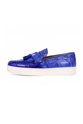 Mauri Chill 8800/1 Exotic Alligator / Nappa Leather Slip-On Tassels Sneaker (MA5674)-AmbrogioShoes
