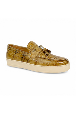 Mauri Chill 8800/1 Exotic Alligator / Nappa Leather Slip-On Tassels Sneaker (MA5674)-AmbrogioShoes