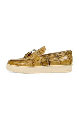 Mauri Chill 8800/1 Exotic Alligator / Nappa Leather Slip-On Tassels Sneaker (MA5674)-AmbrogioShoes
