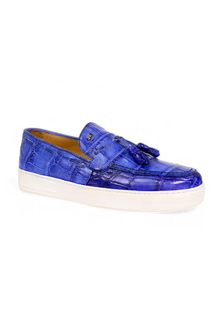 Mauri Chill 8800/1 Exotic Alligator / Nappa Leather Slip-On Tassels Sneaker (MA5674)-AmbrogioShoes
