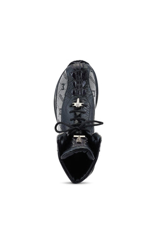 Mauri Chronic 8484 Ostrich Leg, Hornback Tail & Fabric Sneaker-AmbrogioShoes