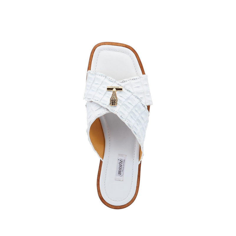Mauri Coral 5134 Men's Shoes White Exotic Hornback Casual Sandals (MA5516)-AmbrogioShoes