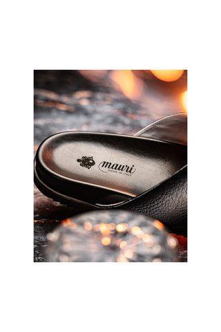 Mauri Coral 5134/6 Exotic Alligator Skin & Time Leather Slip-on Sandals (MA5608)-AmbrogioShoes