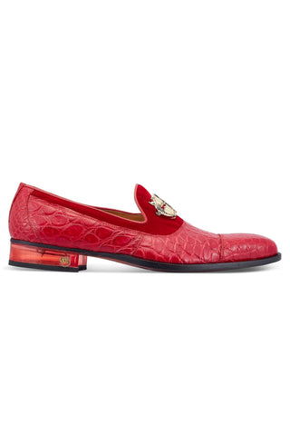 Mauri Count 3215 Exotic Alligator Skin & Velvet Slip-On Loafers (MA5473)-AmbrogioShoes