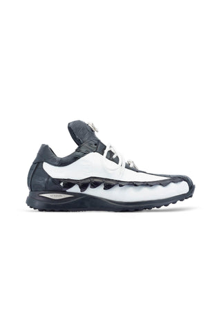 Mauri Crawler 8727/1 Exotic Hornback & Crocodile Casual Sneakers (MA5544)-AmbrogioShoes