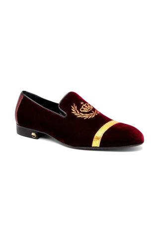 Mauri Crown 3296 Alligator Skin / Velvet / Nappa Leather Slip-On Loafers (MA5570)-AmbrogioShoes