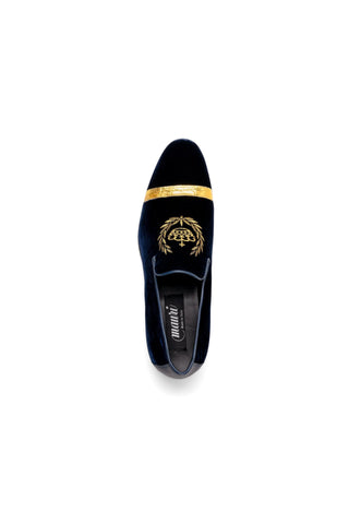 Mauri Crown 3296 Alligator Skin / Velvet / Nappa Leather Slip-On Loafers (MA5570)