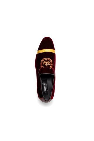 Mauri Crown 3296 Alligator Skin / Velvet / Nappa Leather Slip-On Loafers (MA5570)