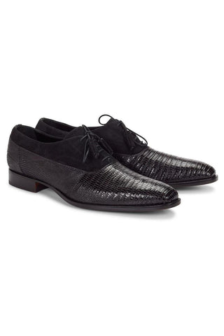 Mauri Dante Black Lizard / Suede Oxfords 4762 (MA4311)-AmbrogioShoes