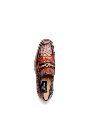 Mauri Debonair 4894-7 Alligator / Nappa Leather Horsebit Split-Toe Loafer