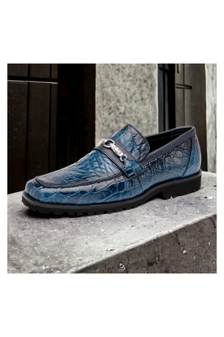 Mauri Debonair 4894-7 Alligator / Nappa Horsebit Split-Toe Loafer-AmbrogioShoes