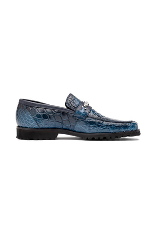 Mauri Debonair 4894-7 Alligator / Nappa Leather Horsebit Split-Toe Loafer-AmbrogioShoes