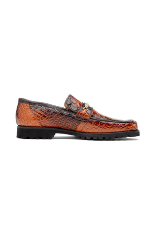 Mauri Debonair 4894-7 Alligator / Nappa Leather Horsebit Split-Toe Loafer-AmbrogioShoes