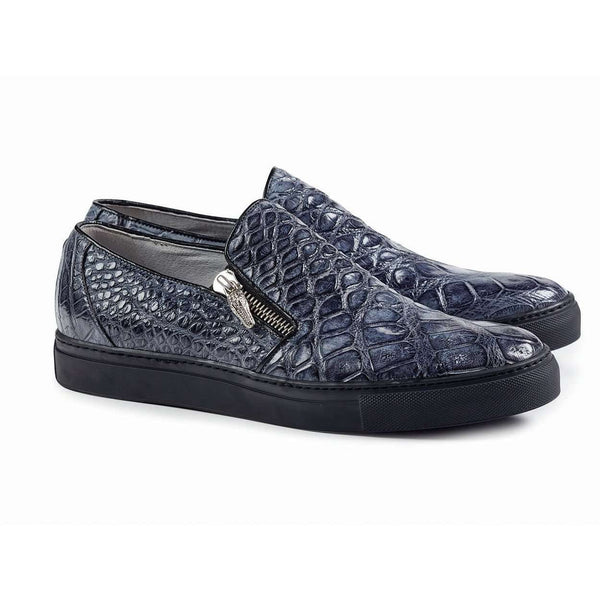Mauri Shoes 8508 Men's Grey Body Alligator Sneakers (MA4609)-AmbrogioShoes