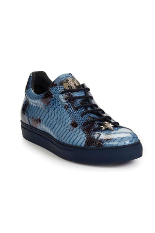 Mauri Designer Shoes Patent Malabo Blue Sneakers Art 8825/1 (MA4673)-AmbrogioShoes
