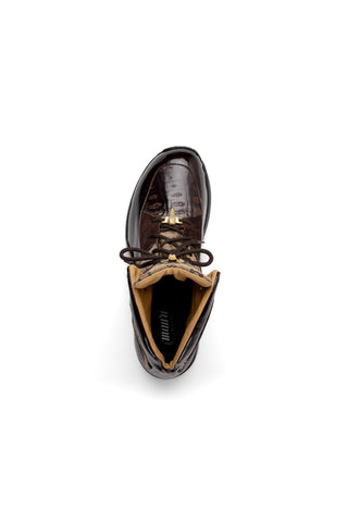 Mauri Diamond 8402 Exotic Crocodile / Fabric / Patent High-Top Sneakers (MA5554)-AmbrogioShoes