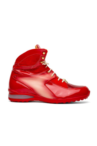 Mauri Diamond 8402 Exotic Crocodile / Suede / Nappa / Patent High-Top Sneakers (MA5625)-AmbrogioShoes