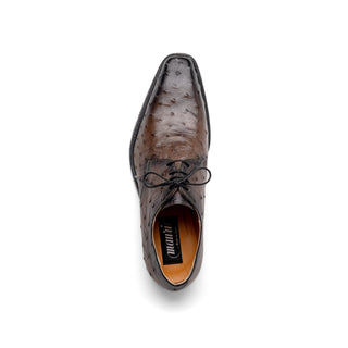 Mauri Dillinger 1056-2 Men's Shoes Exotic Ostrich-Skin Derby (MA5560) (Special Order)-AmbrogioShoes